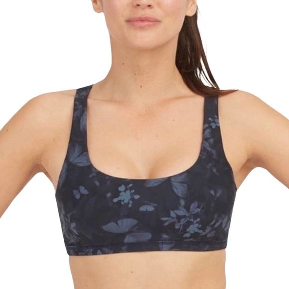 SPANX Midnight Garden Print Low Impact Sports Bra - Size Large - Picture 1 of 7